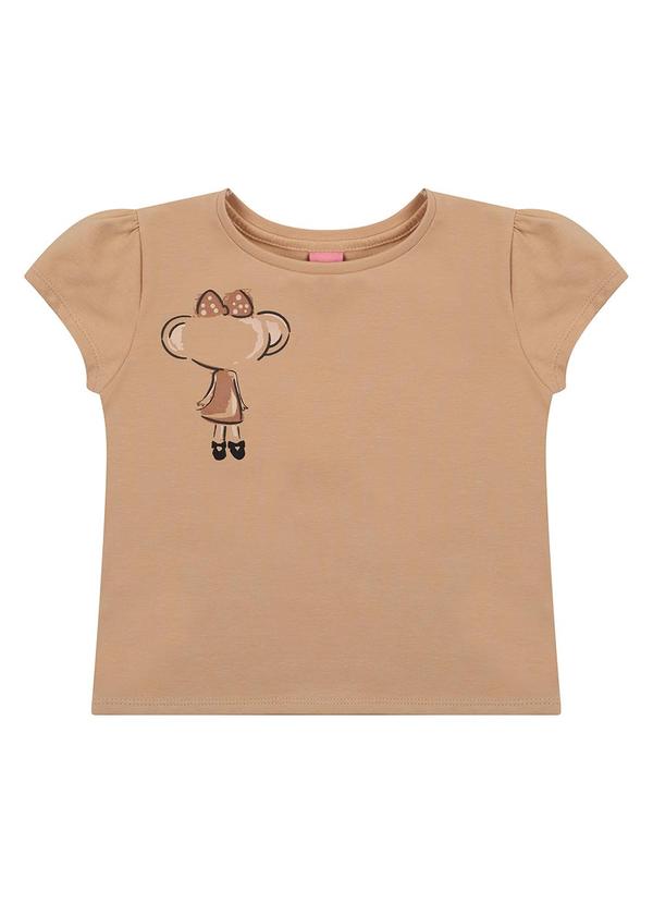 Blusa Manga Curta Marrom