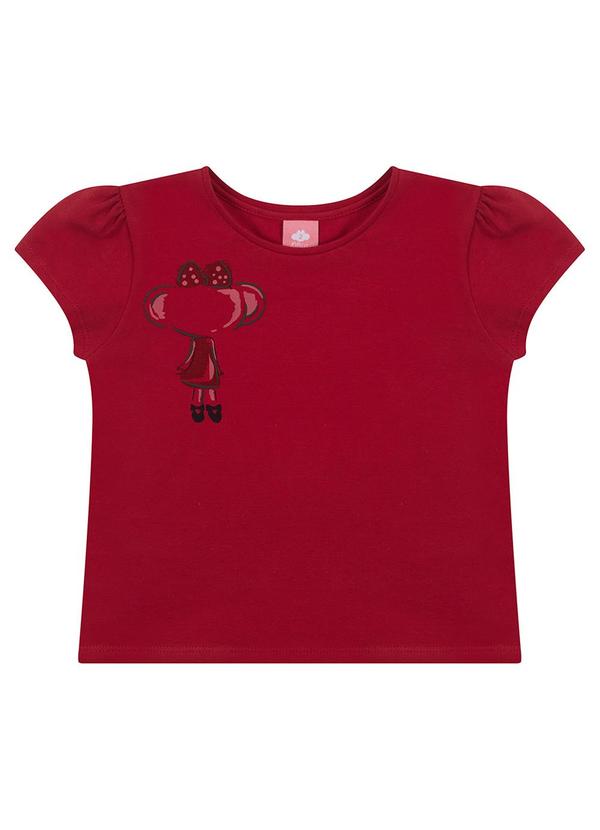 Blusa Manga Curta Vermelho