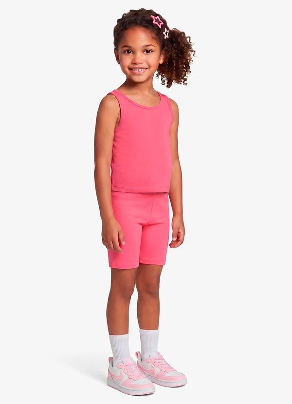 Blusa Menina em Cotton Leve Rosa