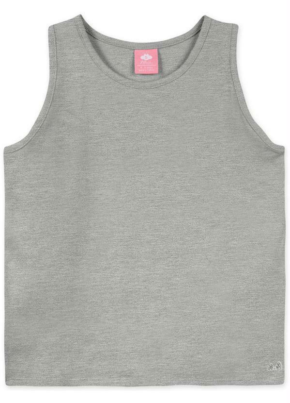 Vista 2 Blusa Regata Bebê Menina Thermo Cinza Lilica Ripilica Lilica Ripilica