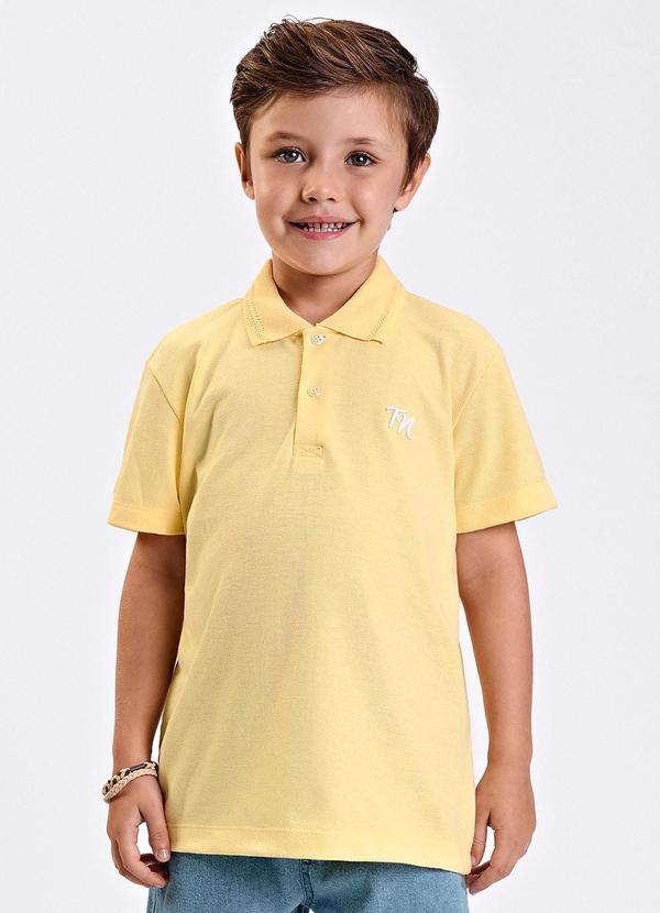 Polo Verão Menino Piquet Amarelo