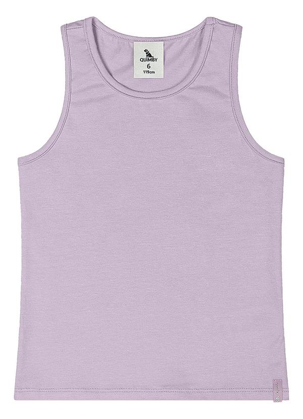 Vista 2 Regata Básica Cotton Menina Roxo Quimby Quimby
