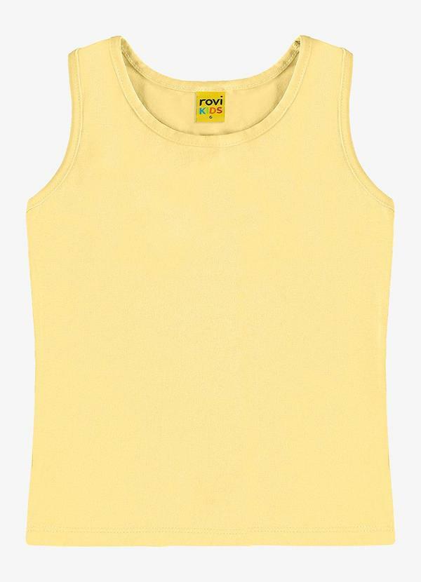 Regata Básica Infantil Feminina Amarelo
