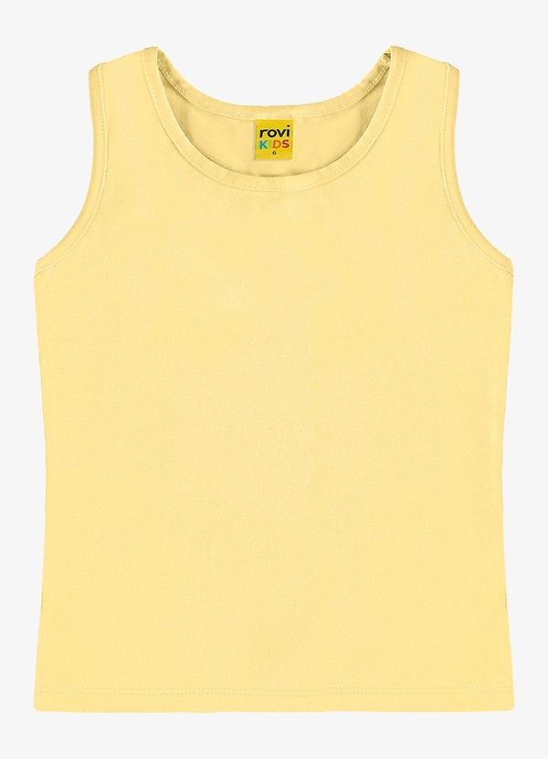 Regata Básica Infantil Feminina Amarelo