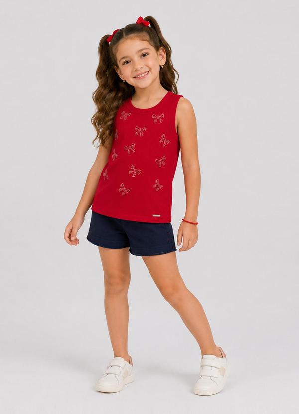 Regata Básica Infantil Feminina Vermelho