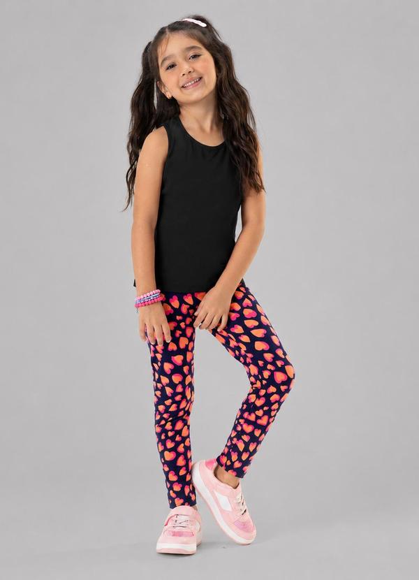 Regata Básica Infantil Menina Preto