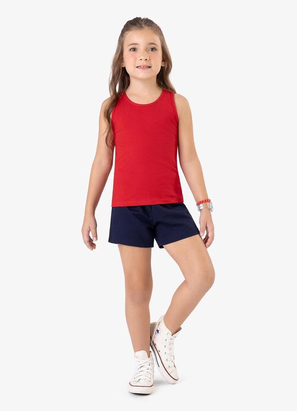 Regata Básica Infantil Menina Vermelho