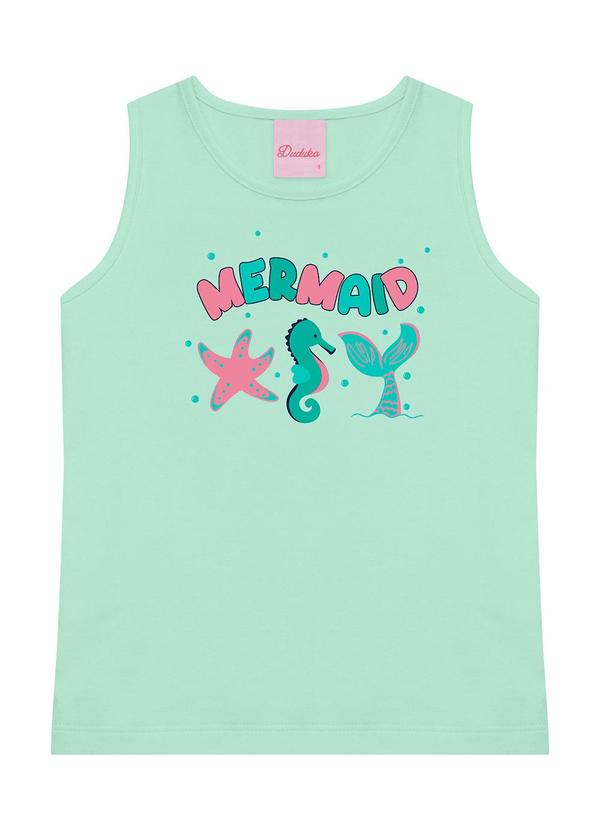 Regata Infantil Estampa Mermaid Verde