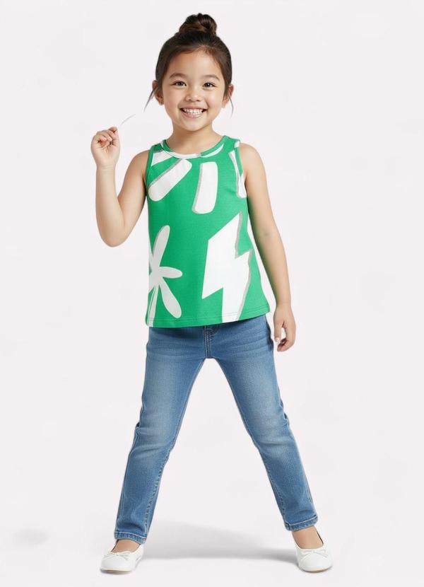 Vista 2 Regata Infantil Menina Frutas Verde Kyly Kyly