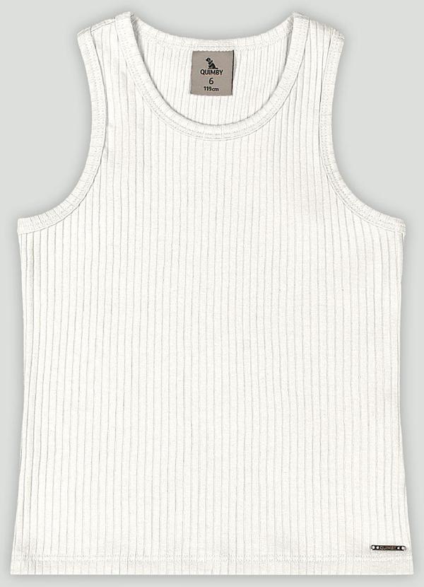 Regata Infantil para Menina Quimby Branco