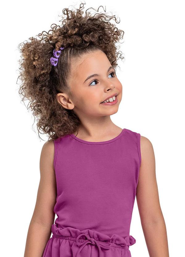 Regata Meia Malha Menina Roxo