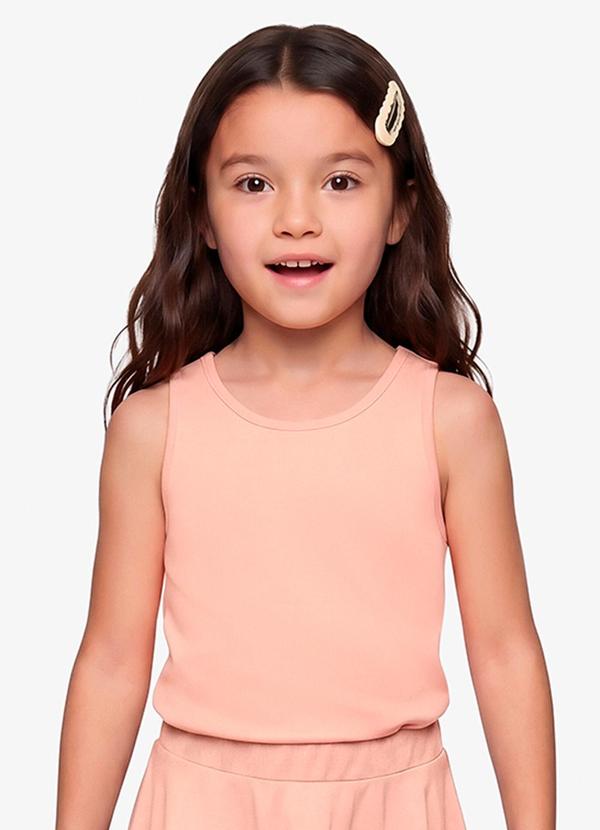 Regata Menina em Cotton Leve Rosa