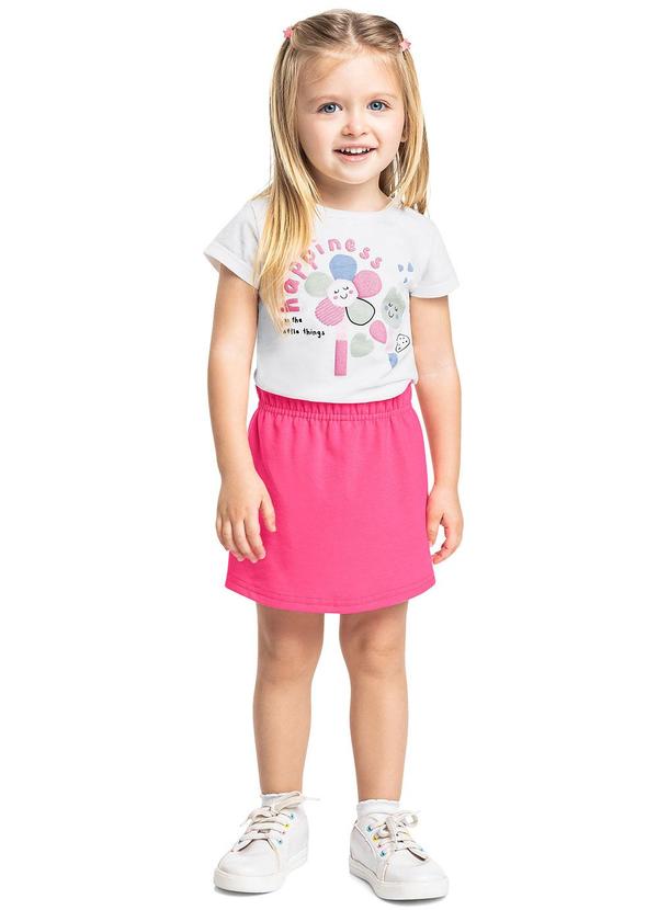 Conjunto Infantil Flor Feliz Branco