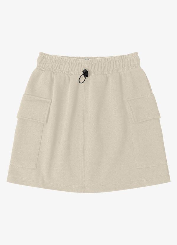 Vista 2 Saia Cargo Feminina Bege MINTY MINTY
