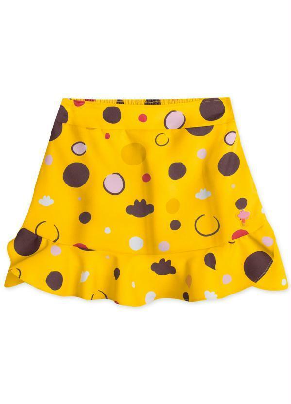 Saia Cetim Infantil MeninaAmarelo