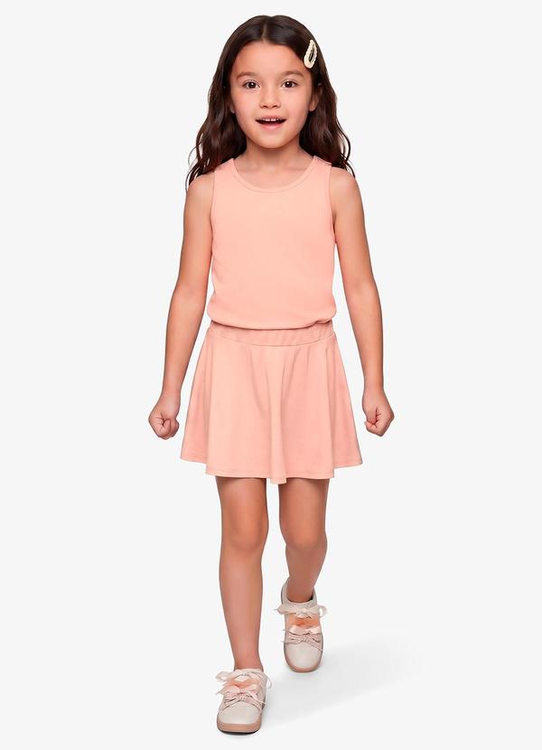 Saia Infantil Feminina em Cotton Leve Rosa