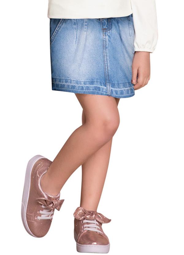 Saia Infantil Menina Jeans