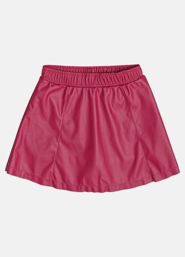 Saia Infantil Menina Vermelha de Fake Leather