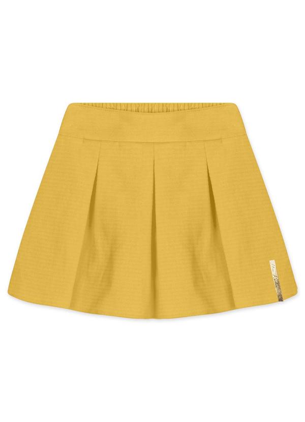 Saia Pregas Bebê Feminina Amarelo