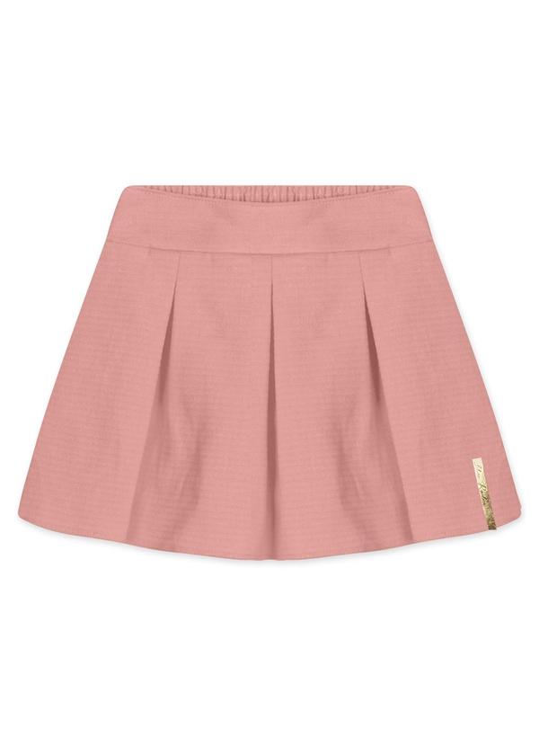 Saia Pregas Bebê Feminina Rosa
