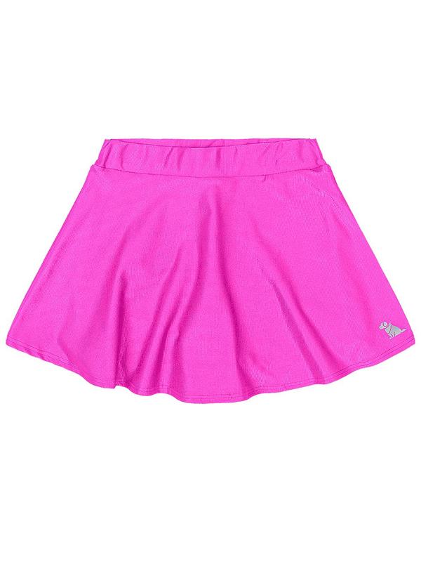 Vista 2 Saia Short Interno Malha Leve Quimby Rosa Quimby