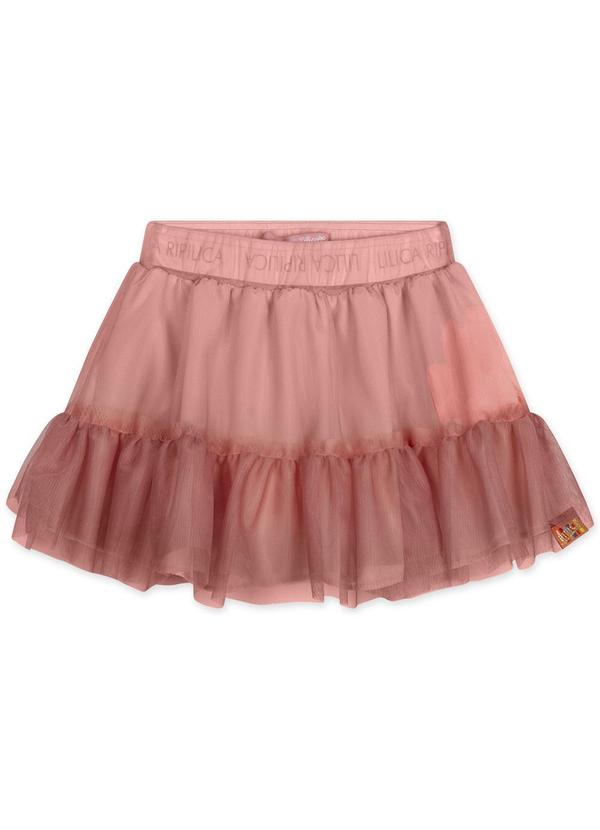 Vista 2 Saia Tule Babados Infantil Feminina Rosa Lilica Ripilica Lilica Ripilica