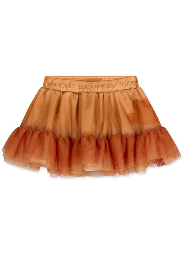 Saia Tule Feminina Bebê Laranja