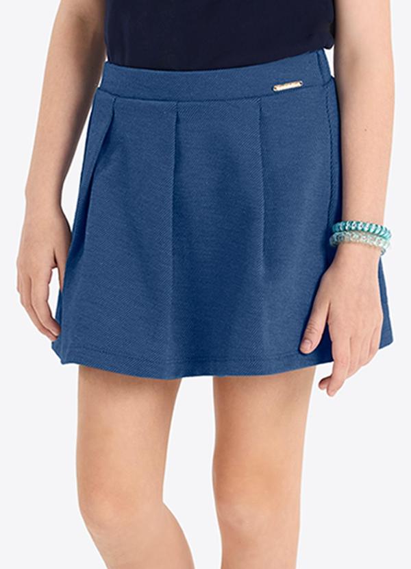 Saia Verão Menina Shorts Interno Azul