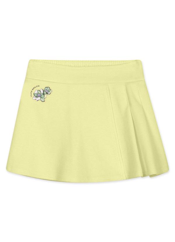 Vista 2 Short-Saia Infantil Feminino Amarelo Lilica Ripilica Lilica Ripilica