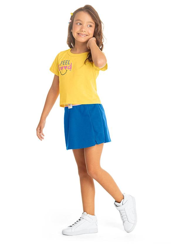 Vista 2 Short-Saia Infantil Feminino Azul Marisol Marisol
