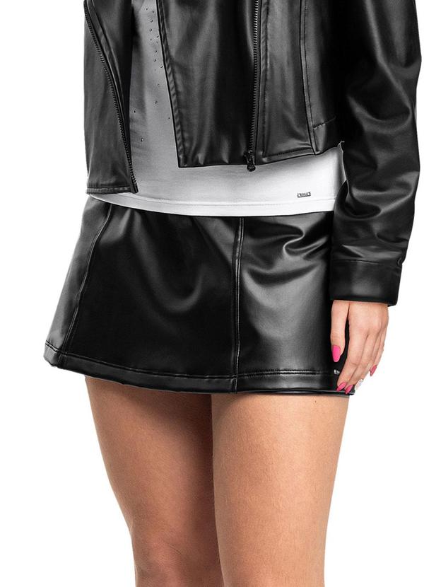Short-Saia Juvenil Malha Cirrê Preto