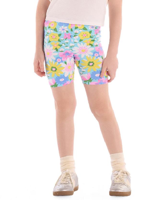 Bermuda Ciclista Infantil em Cotton Azul