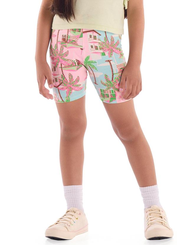 Bermuda Ciclista Infantil em Cotton Azul