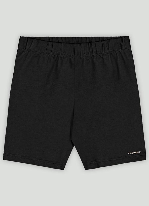 Bermuda Ciclista Infantil em Cotton Quimby Preto