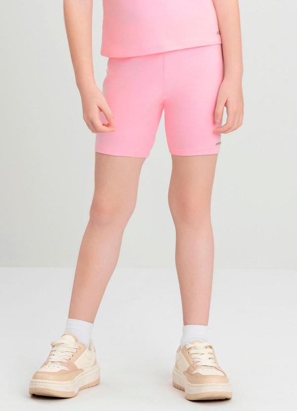 Bermuda Ciclista Infantil em Cotton Quimby Rosa