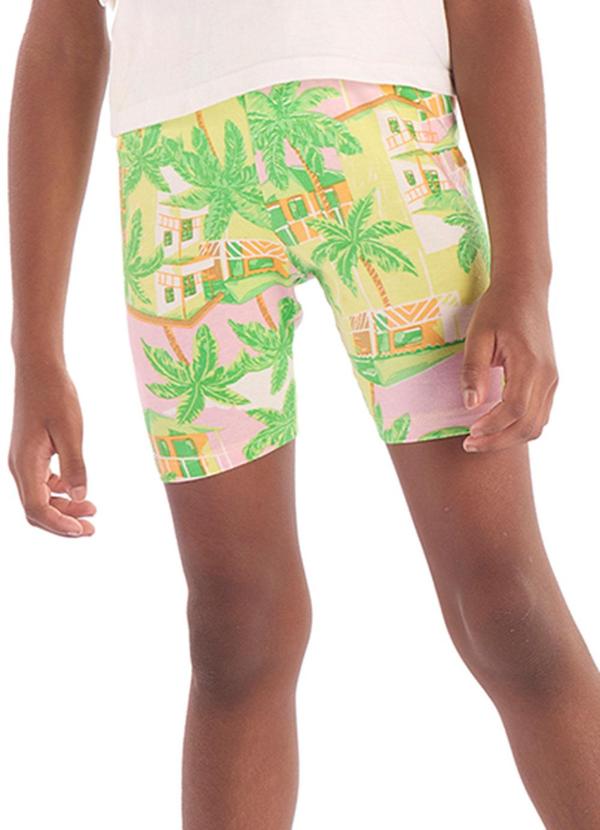 Bermuda Ciclista Infantil em Cotton Verde