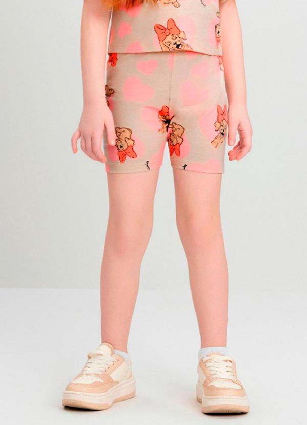 Bermuda Ciclista Infantil Quimby Bege