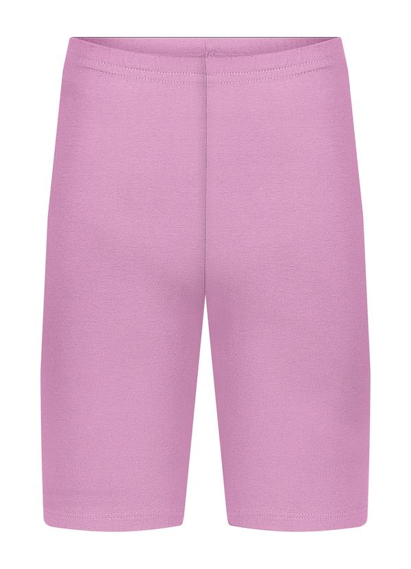 Bermuda Ciclista Menina em Malha Cotton Rosa