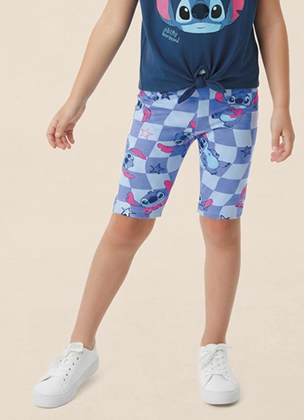 Bermuda Ciclista Stitch Disney® Azul