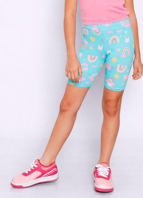 Bermuda Infantil Ciclista Estampa Sortida Azul