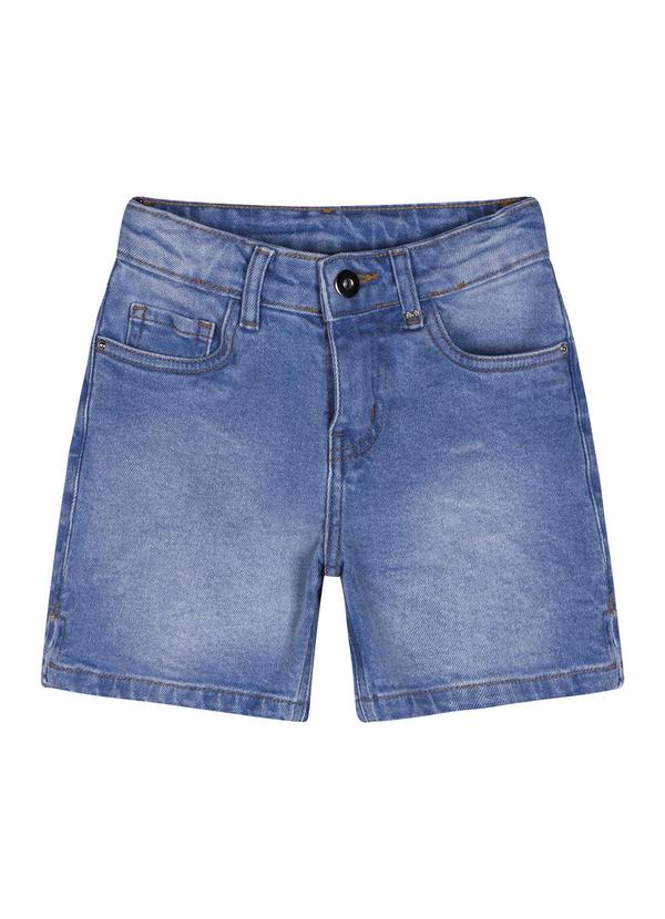 Bermuda Jeans Infantil Feminina Azul