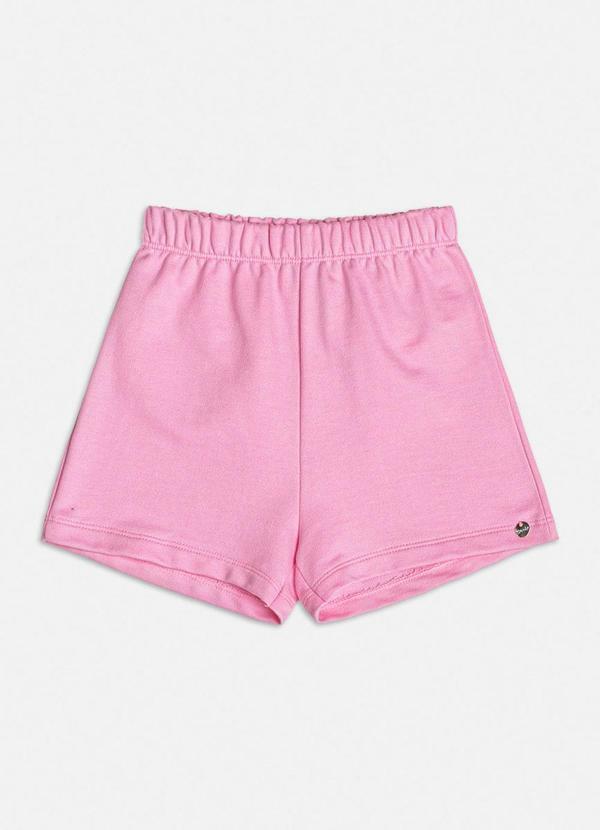 Short Básico de Moletom Rosa Baby Rosa