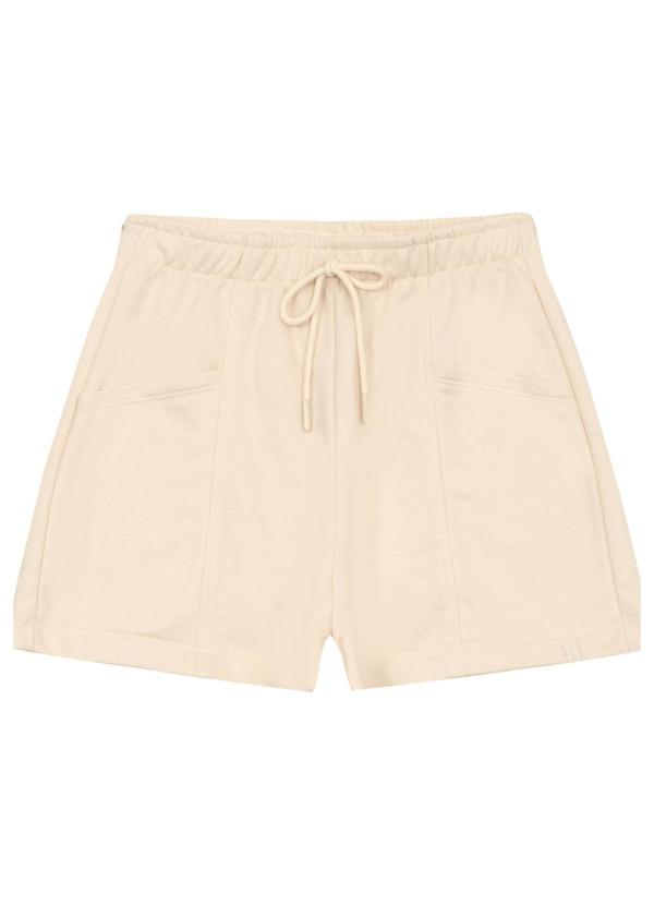Short Básico em Moletom para Menina Gloss Bege