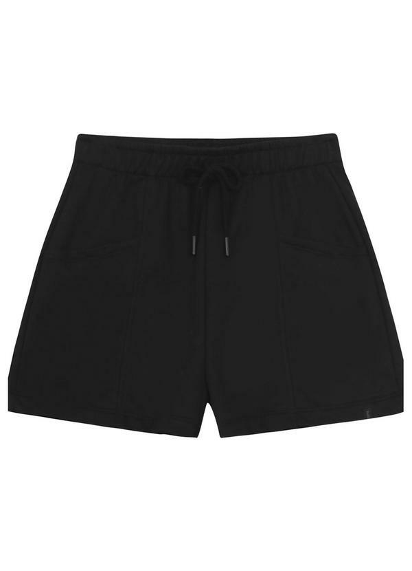 Short Básico em Moletom para Menina Gloss Preto