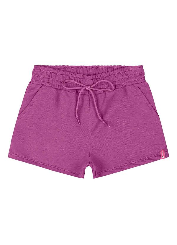 Short Básico Moletom Menina Roxo