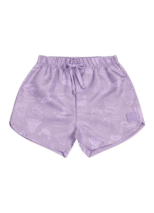 Short em Microfibra para Menina Roxo