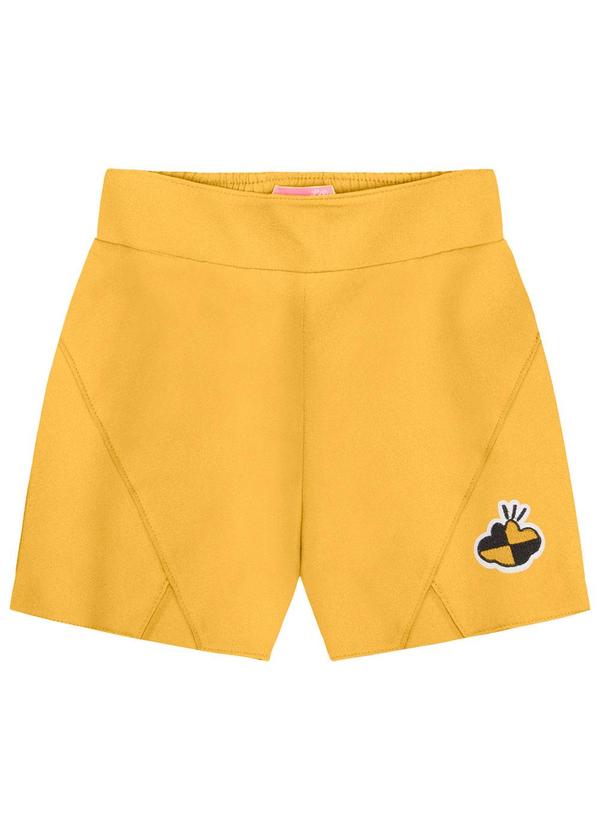 Short Menina Infantil Amarelo