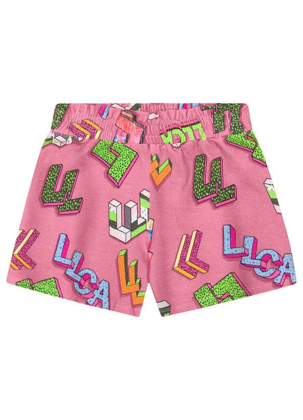 Short Menina Infantil Rosa