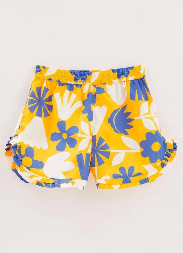 Short Florejo Amarelo