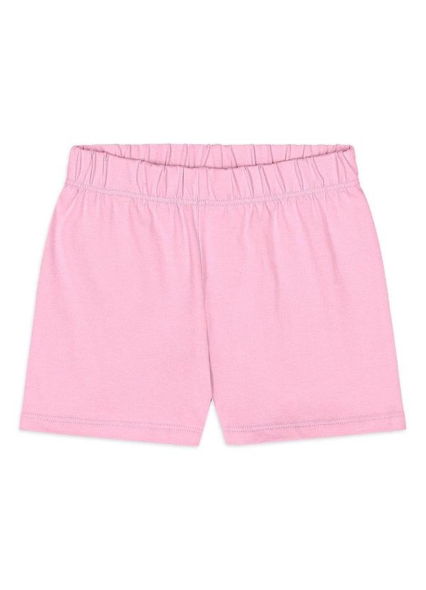 Short Infantil em Cotton Rosa